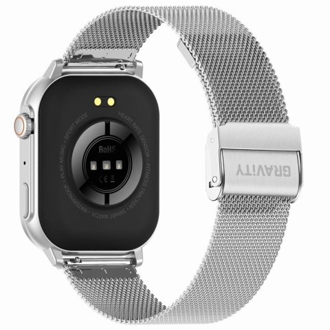 Smartwatch Gravity GT15-8 Szary ze Srebrną Bransoletą