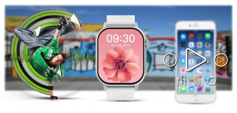 Smartwatch Gravity GT15-8 Szary ze Srebrną Bransoletą
