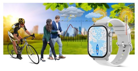 Smartwatch Gravity GT15-8 Szary ze Srebrną Bransoletą