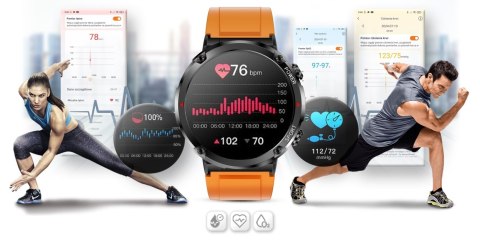 Smartwatch Gravity GT21-2 z dodatkowym paskiem pomarańczowym
