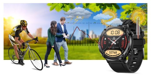 Smartwatch Gravity GT21-2 z dodatkowym paskiem pomarańczowym