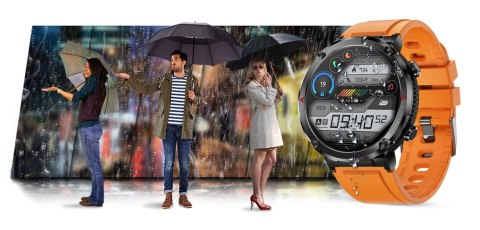 Smartwatch Gravity GT21-2 z dodatkowym paskiem pomarańczowym