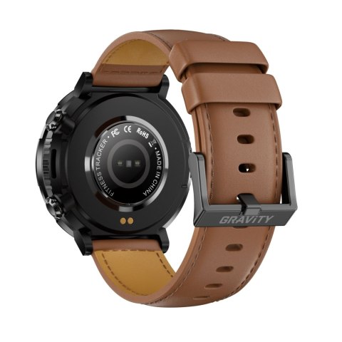 Smartwatch Gravity GT21-4 Brązowa Eko Skóra + Pasek Silikonowy