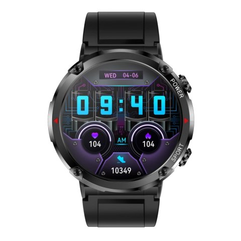 Smartwatch Gravity GT21-6 z paskiem czarnym i czerwonym