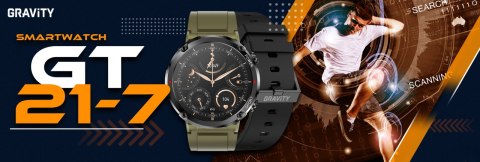 Smartwatch Gravity GT21-7 z dwoma paskami silikonowymi