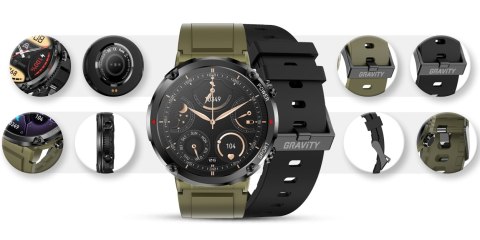 Smartwatch Gravity GT21-7 z dwoma paskami silikonowymi