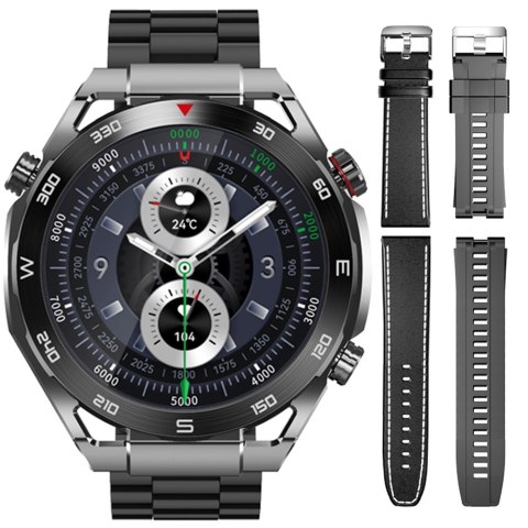 Smartwatch Veltori VT100-1 z wymiennymi paskami i bransoletą