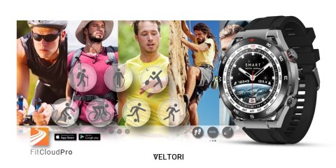 Smartwatch Veltori VT100-1 z wymiennymi paskami i bransoletą
