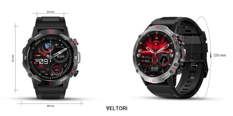 Smartwatch Veltori VT110-1 AMOLED 1,43" z paskiem silikonowym