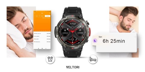 Smartwatch Veltori VT140-1: Czarny, Sportowy i Elegancki