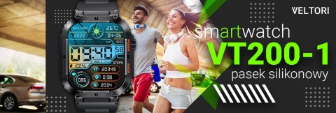 Smartwatch Veltori VT200-1 z Dużym Ekranem 1,96 cala
