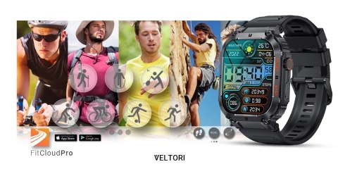 Smartwatch Veltori VT200-1 z Dużym Ekranem 1,96 cala