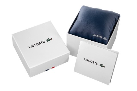 Damski zegarek Lacoste 12.12 Multi - biały ze złotem