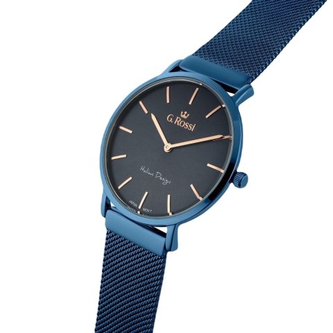 Zegarek damski G.Rossi 10771B-6F3 granatowy typu Mesh