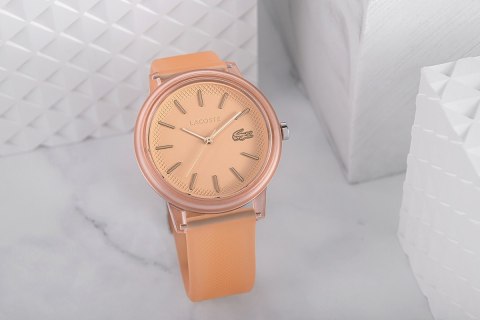 Damski zegarek Lacoste 12.12 Peach - brzoskwiniowy róż
