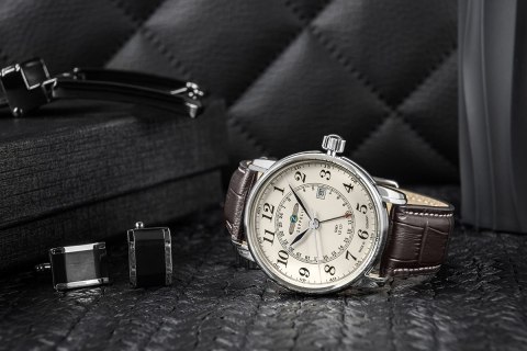 Zegarek Męski ZEPPELIN LZ127 Graf Zeppelin GMT 7642-5 + BOX
