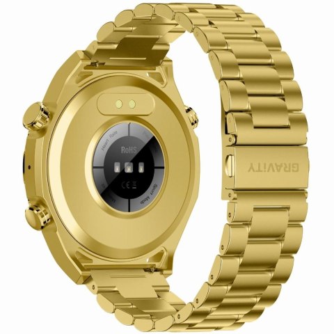 Smartwatch Gravity GT13-2 Złoty - Silikonowy pasek i bransoleta