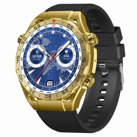 Smartwatch Gravity GT13-2 Złoty - Silikonowy pasek i bransoleta