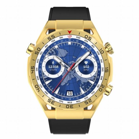 Smartwatch Gravity GT13-2 Złoty - Silikonowy pasek i bransoleta