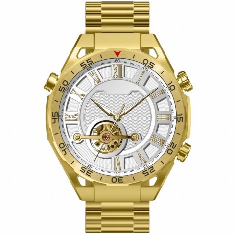Smartwatch Gravity GT13-3 Złoty - Biały pasek i bransoleta