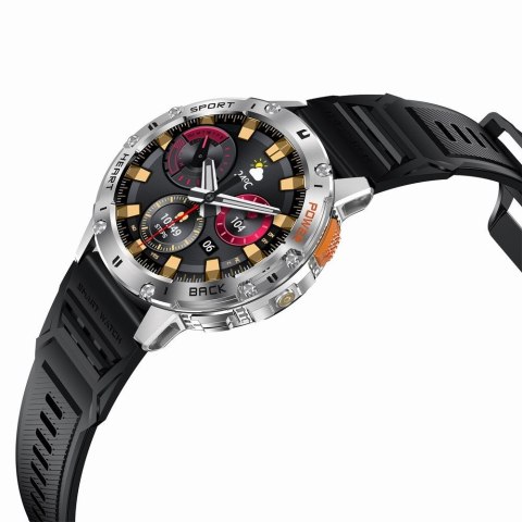 Smartwatch Gravity GT22-2 - Srebrna bransoleta + Pasek