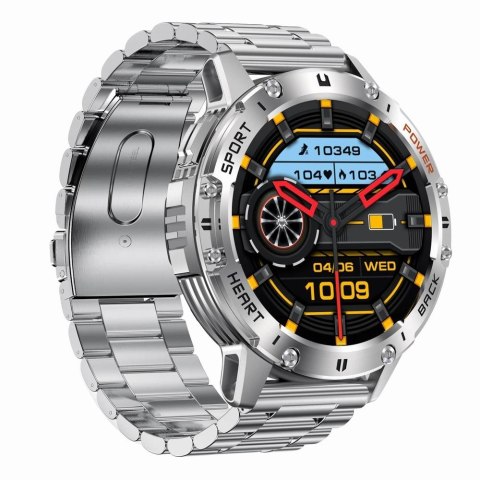 Smartwatch Gravity GT22-2 - Srebrna bransoleta + Pasek