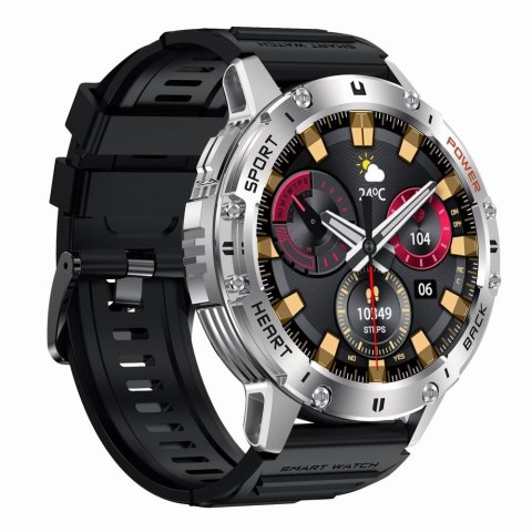 Smartwatch Gravity GT22-2 - Srebrna bransoleta + Pasek