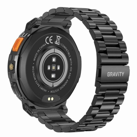 Smartwatch Gravity GT23-1: Elegancja ze stali i silikonu