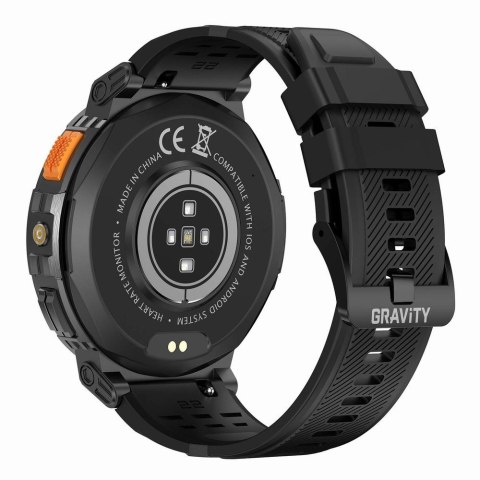 Smartwatch Gravity GT23-1: Elegancja ze stali i silikonu