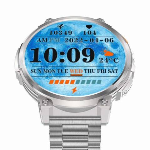 Smartwatch Gravity GT23-2: Srebrna elegancja w zestawie