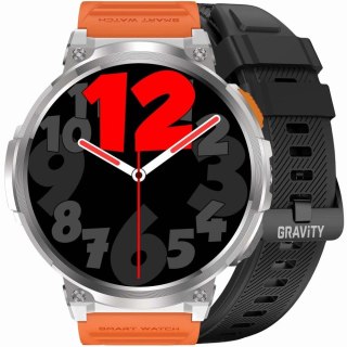 Smartwatch Gravity GT23-4: Srebrna obudowa i zestaw pasków
