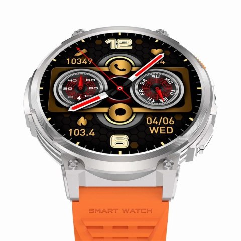 Smartwatch Gravity GT23-4: Srebrna obudowa i zestaw pasków