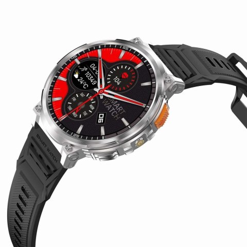Smartwatch Gravity GT23-4: Srebrna obudowa i zestaw pasków