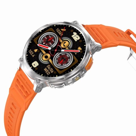 Smartwatch Gravity GT23-4: Srebrna obudowa i zestaw pasków