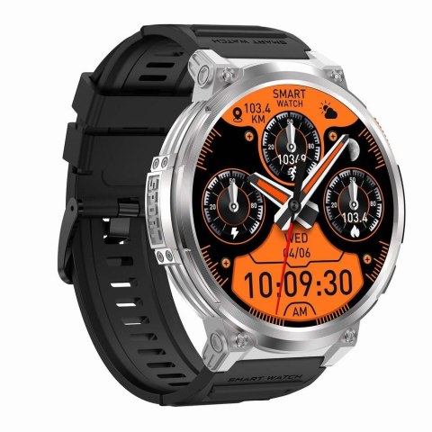 Smartwatch Gravity GT23-4: Srebrna obudowa i zestaw pasków