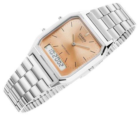 Zegarek Damski Casio AQ-230A-4AMQYDF Vintage Szampański