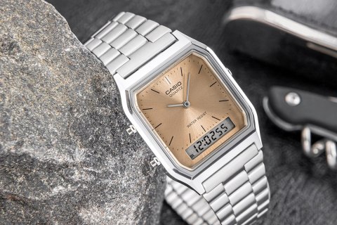 Zegarek Damski Casio AQ-230A-4AMQYDF Vintage Szampański
