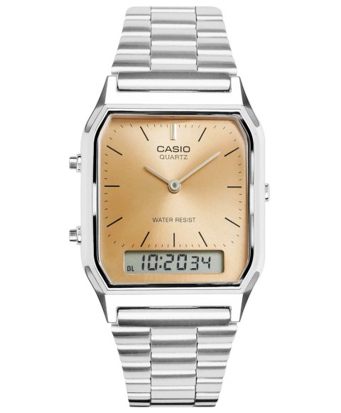 Zegarek Damski Casio AQ-230A-4AMQYDF Vintage Szampański