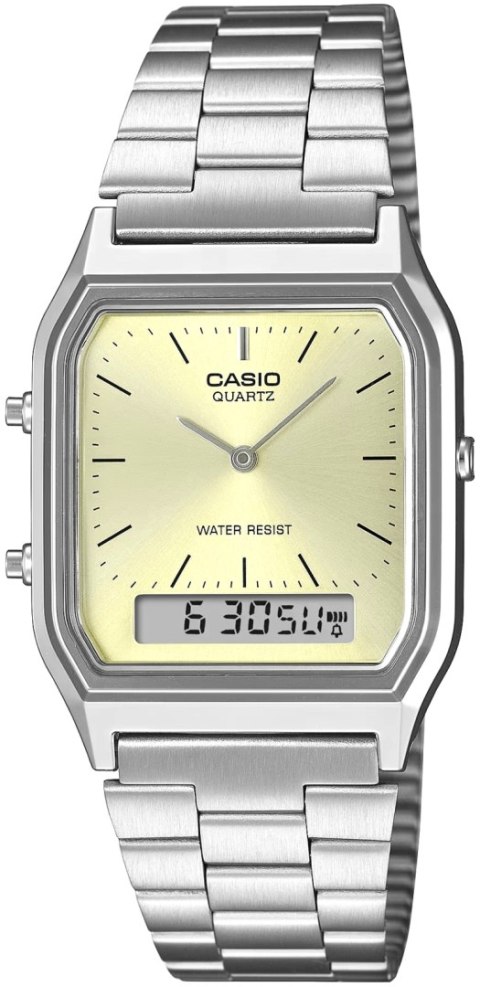 Zegarek Damski Casio AQ-230A-9AMQYDF Vintage Cytrynowy