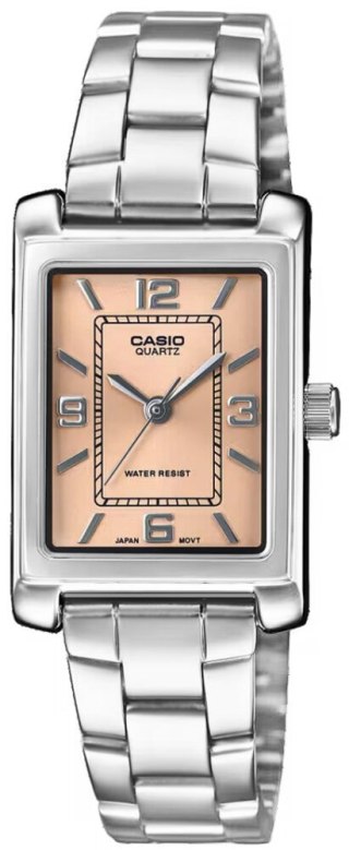 Zegarek Damski Casio LTP-1234DD-4ADF Srebrny Brzoskwiniowy