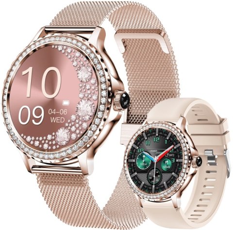 Smartwatch Damski Rubicon RNCF19-1 Złoty Bransoleta + Pasek