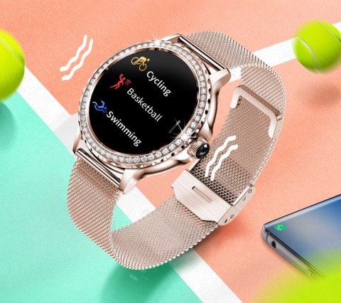 Smartwatch Damski Rubicon RNCF19-1 Złoty Bransoleta + Pasek