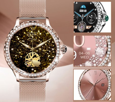 Smartwatch Damski Rubicon RNCF19-1 Złoty Bransoleta + Pasek