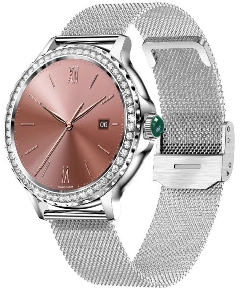 Smartwatch Damski Rubicon RNCF19-1 Srebrny Bransoleta + Pasek