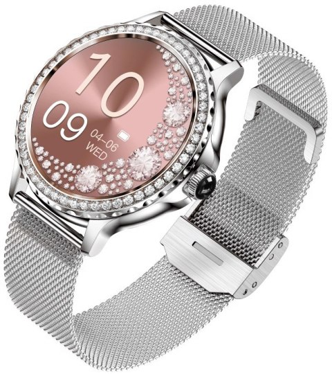 Smartwatch Damski Rubicon RNCF19-1 Srebrny Bransoleta + Pasek