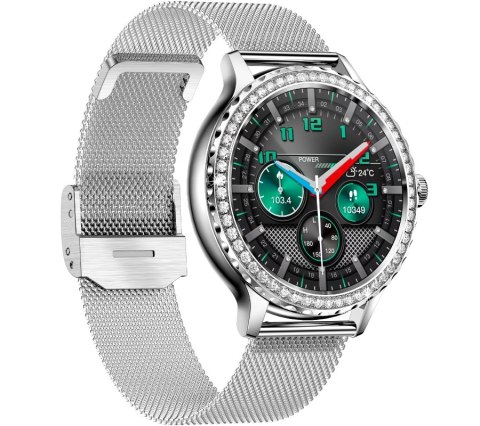 Smartwatch Damski Rubicon RNCF19-1 Srebrny Bransoleta + Pasek