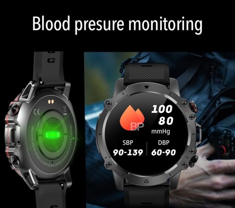 Smartwatch Męski Rubicon RNCF18 Set Czarny Bransoleta+Pasek