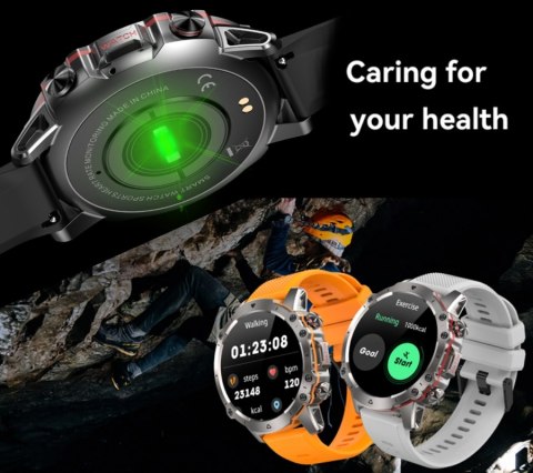Smartwatch Męski Rubicon RNCF18 Set Czarny Bransoleta+Pasek