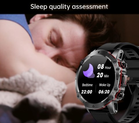 Smartwatch Męski Rubicon RNCF18 Set Czarny Bransoleta+Pasek