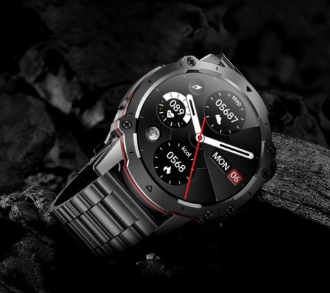Smartwatch Męski Rubicon RNCF18 Set Czarny Bransoleta+Pasek